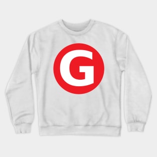 Letter G Big Red Dot Letters & Numbers Crewneck Sweatshirt